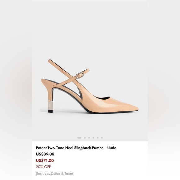 Charles & Keith Cream Pointed Heels - Picture 8 of 8